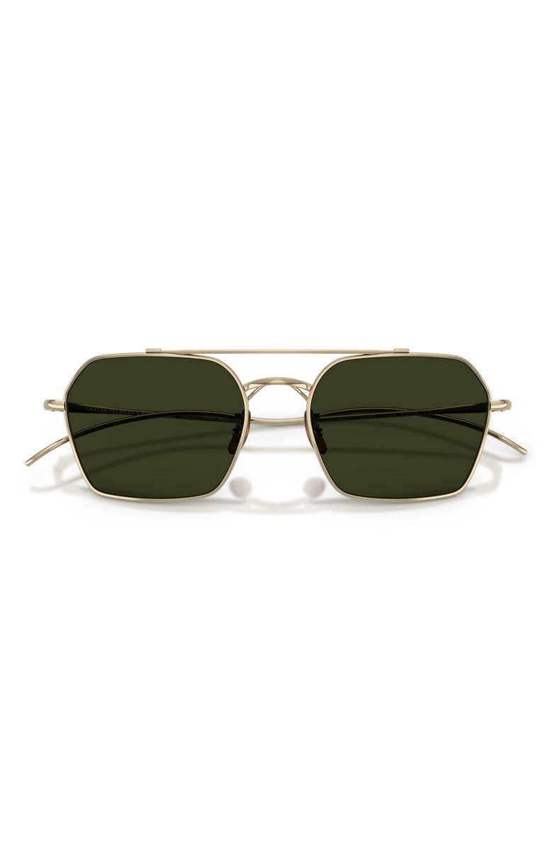 Oliver Peoples TK-15 53mm Polarized Geometric Sunglasses, Alternate, color, Gold / Polar