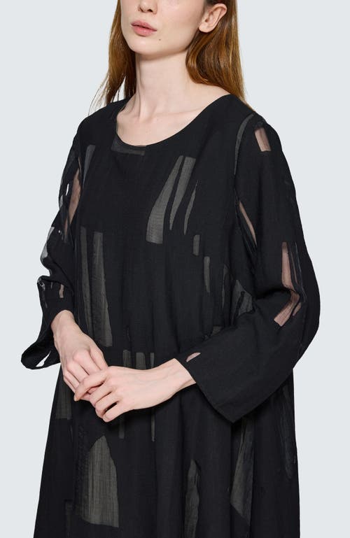 Luukaa Avalora Organza Double Layer Dress In Black