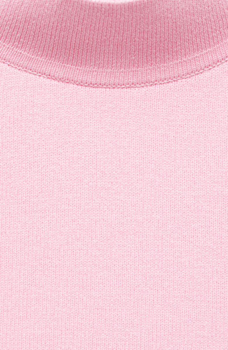 MANGO Mock Neck Rib Halter Top, Alternate, color, Pastel Pink