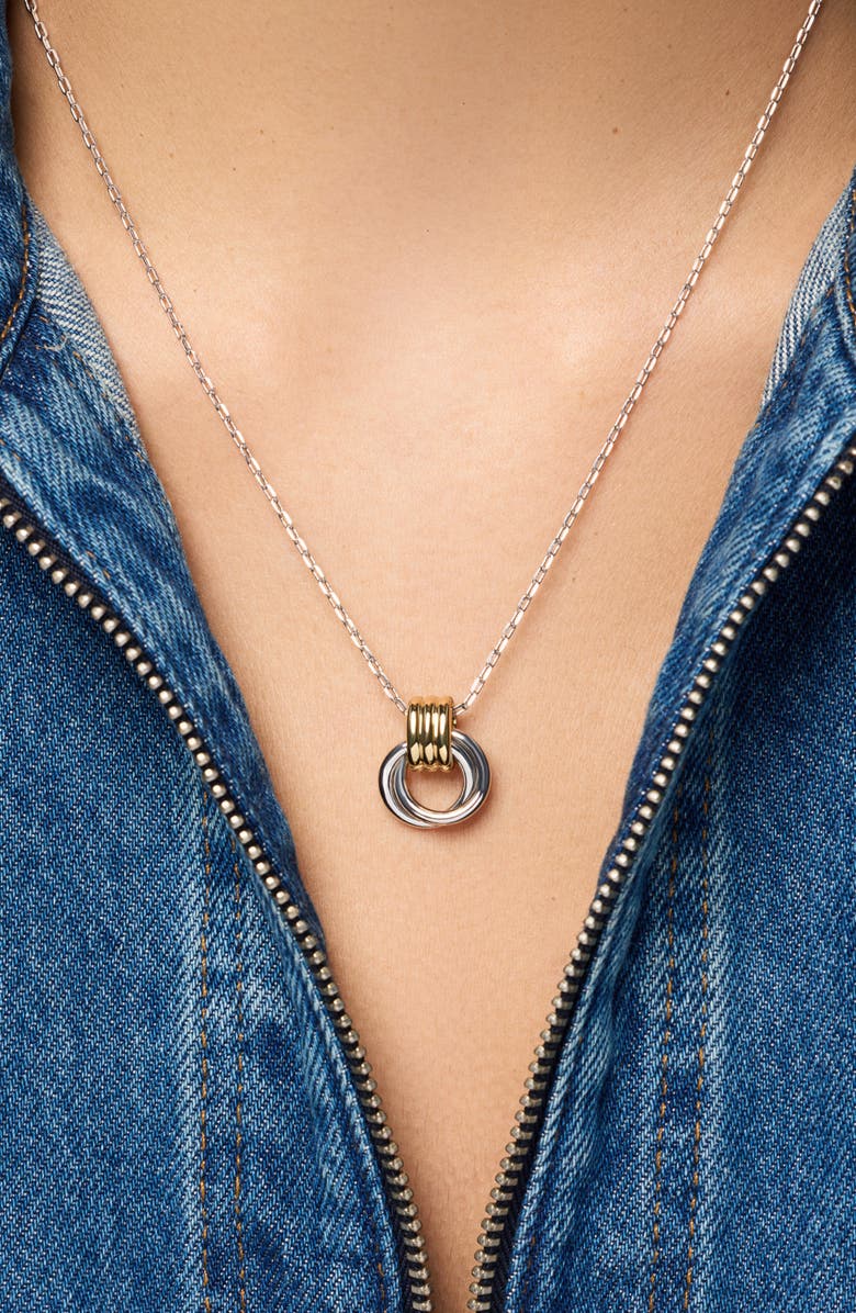 Ana Luisa Palmer Mixed Metal Pendant Necklace, Alternate, color, Gold / Silver