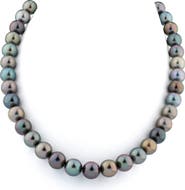The Pearl Source 10-11mm Tahitian South Sea Multicolor Pearl Necklace