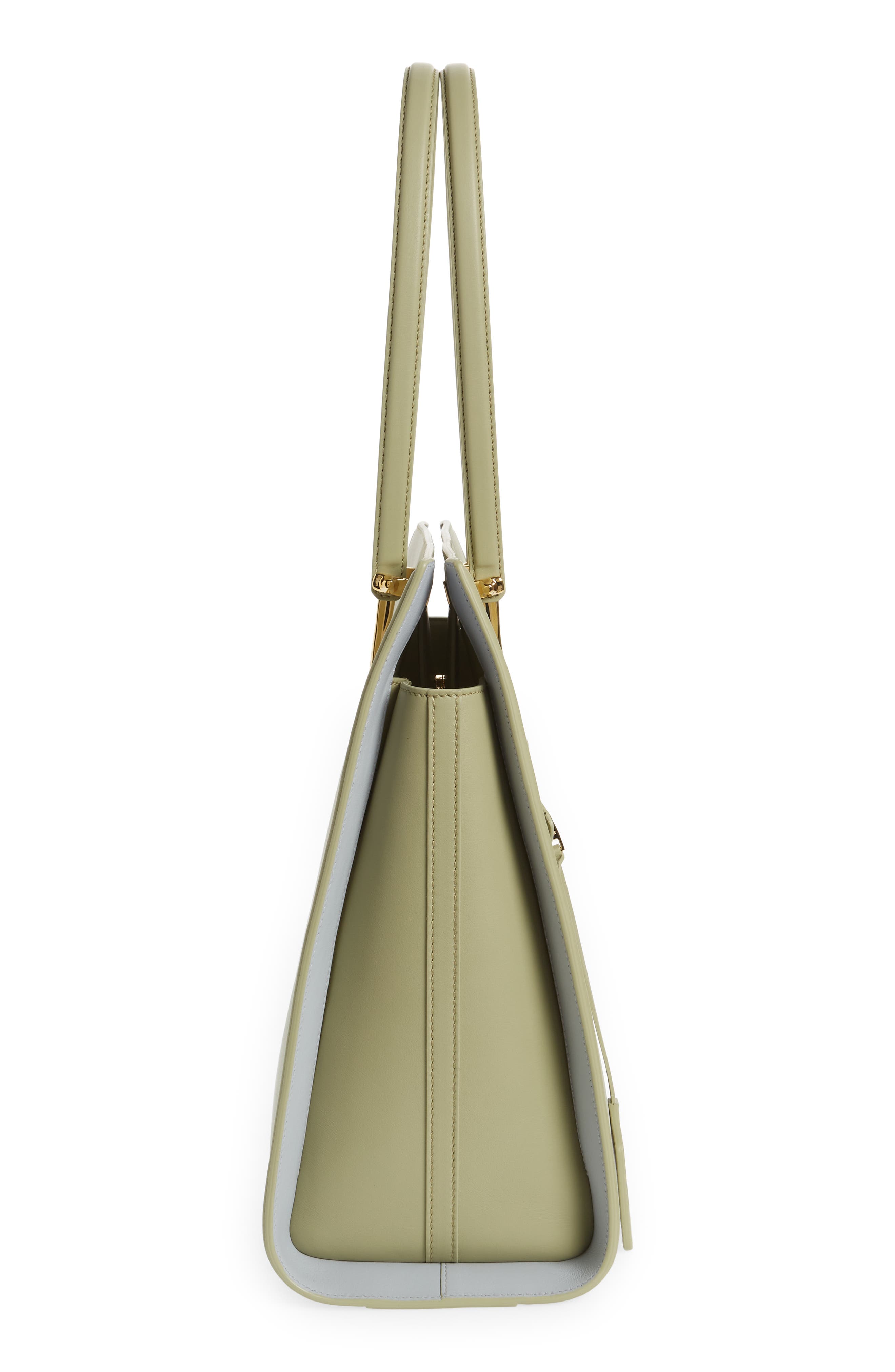 McQueen The Tall Story Leather Tote, Alternate, color, 