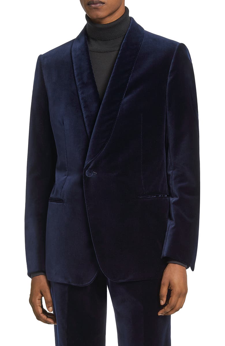 ZEGNA Shawl Collar Velveteen Dinner Jacket, Main, color, 