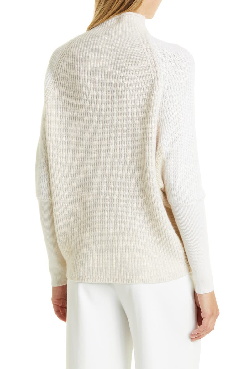 Club Monaco Emma Colorblock Mock Neck Cashmere Sweater, Alternate, color,