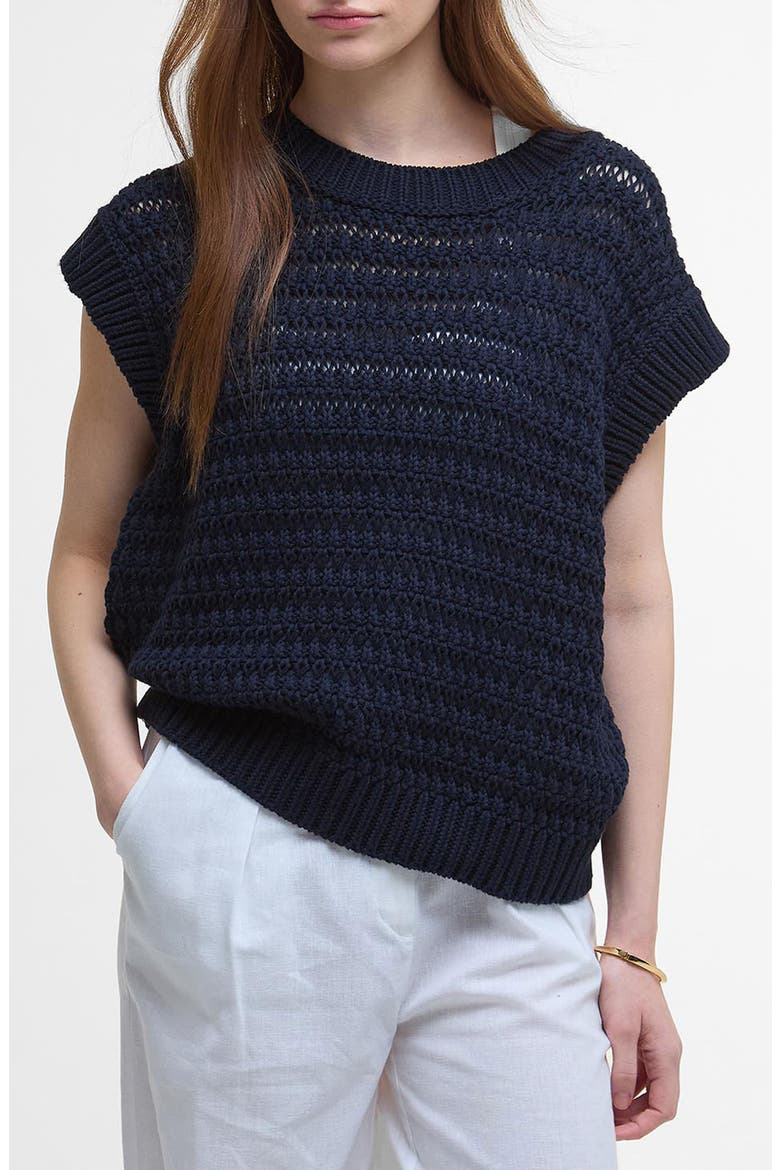 Melanie Knit Vest, Main, color, NAVY