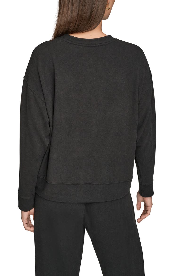 Dropped Shoulder Sweatshirt, Alternate, color, BLACK