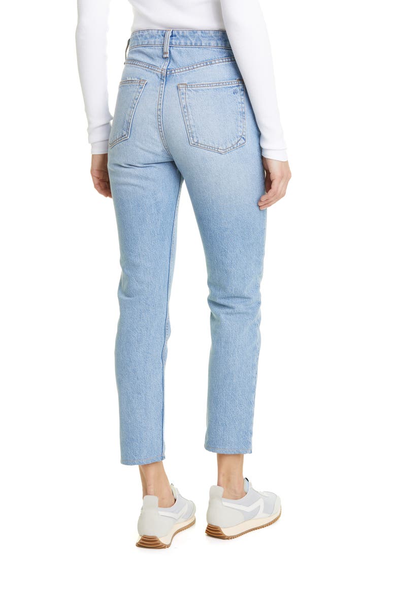 Nina High Waist Ankle Cigarette Jeans, Alternate, color, TULIP