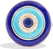 Campbell + Charlotte Evolve Stone Inlay Cocktail Ring