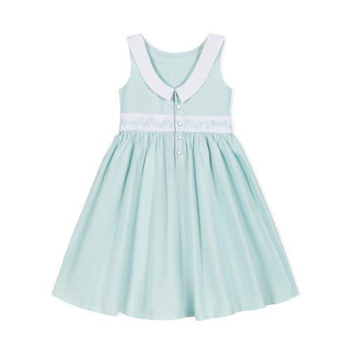 Hope & Henry Girls' Organic Sateen Party Dress, Kids In Pale Green