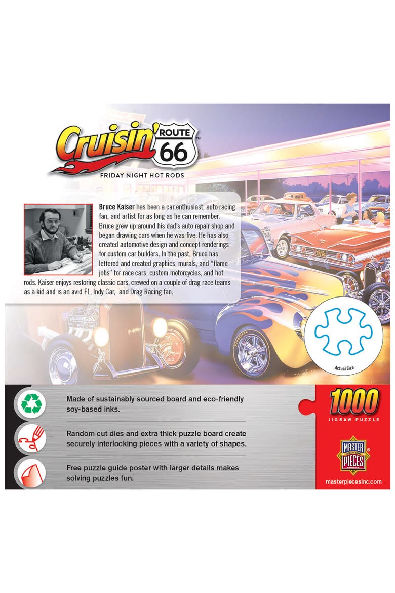 Friday Night Hot Rods 1000 Piece Puzzle, Alternate, color, Multicolor