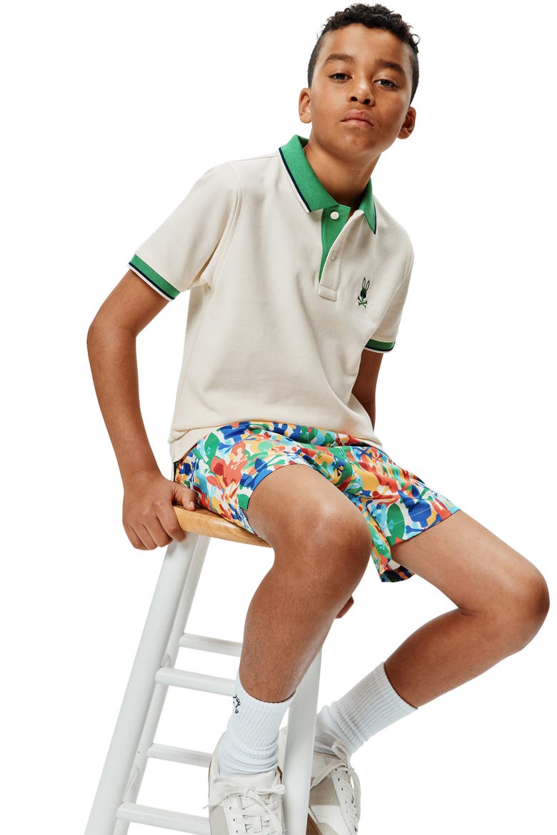 Kids' Devin Pima Cotton Piqué Polo, Alternate, color, PRISTINE