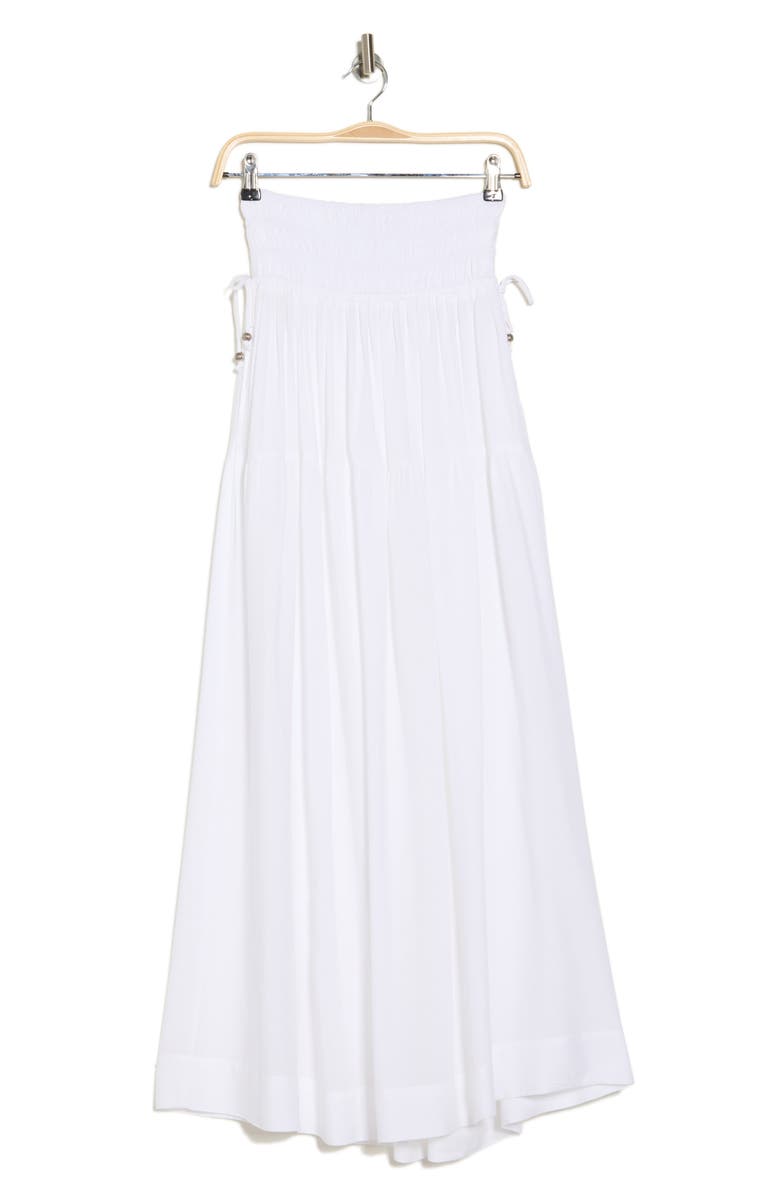 Elan Smocked Waist Maxi Cover-Up Skirt, Alternate, color, White