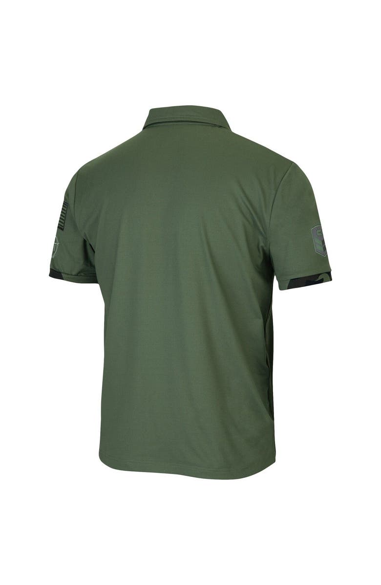 COLOSSEUM Men's Colosseum Olive Marshall Thundering Herd OHT Military Appreciation Echo Polo, Alternate, color, 