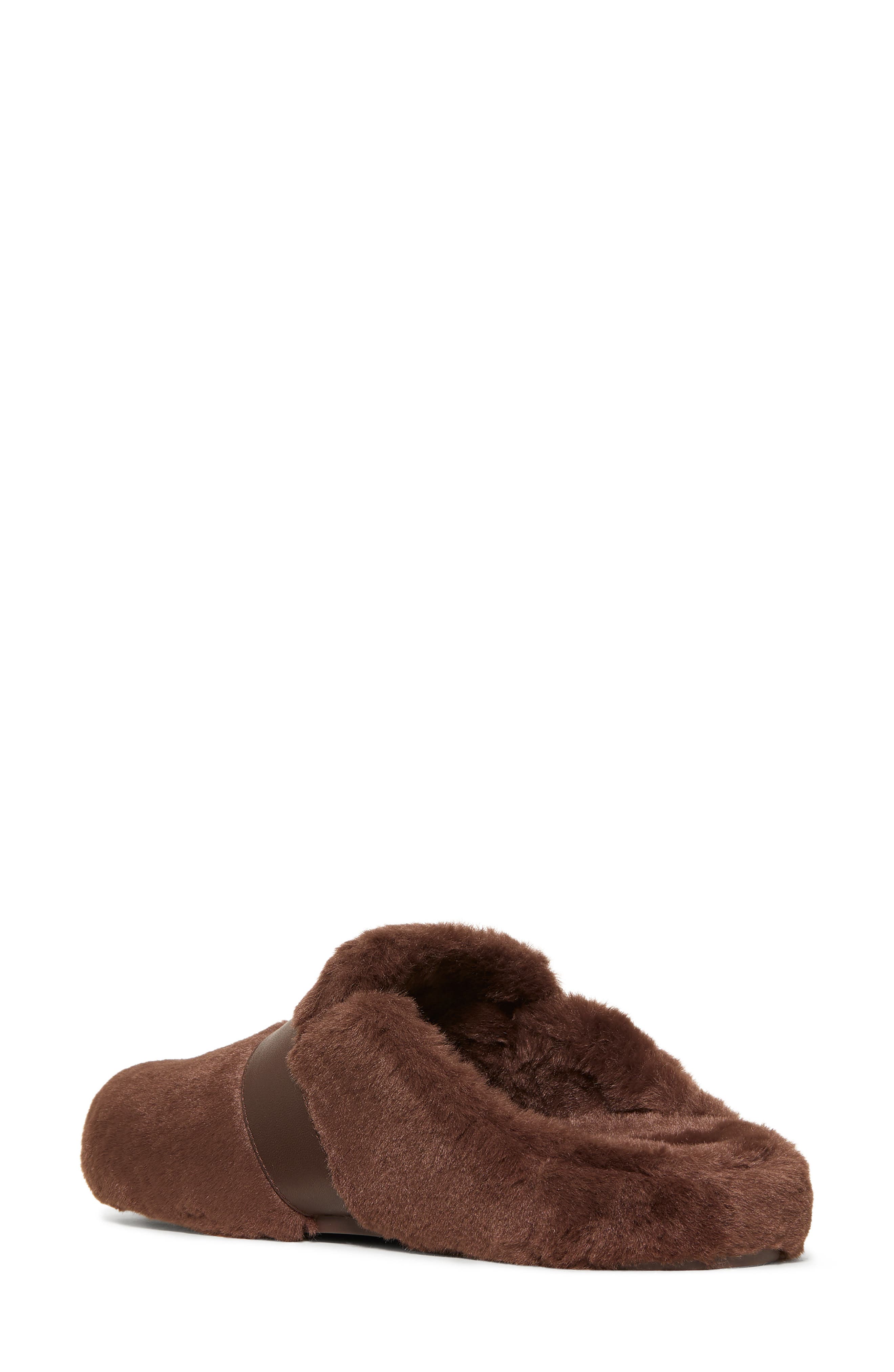 Kate Spade New York halo faux fur clog, Alternate, color, Hot Fudge