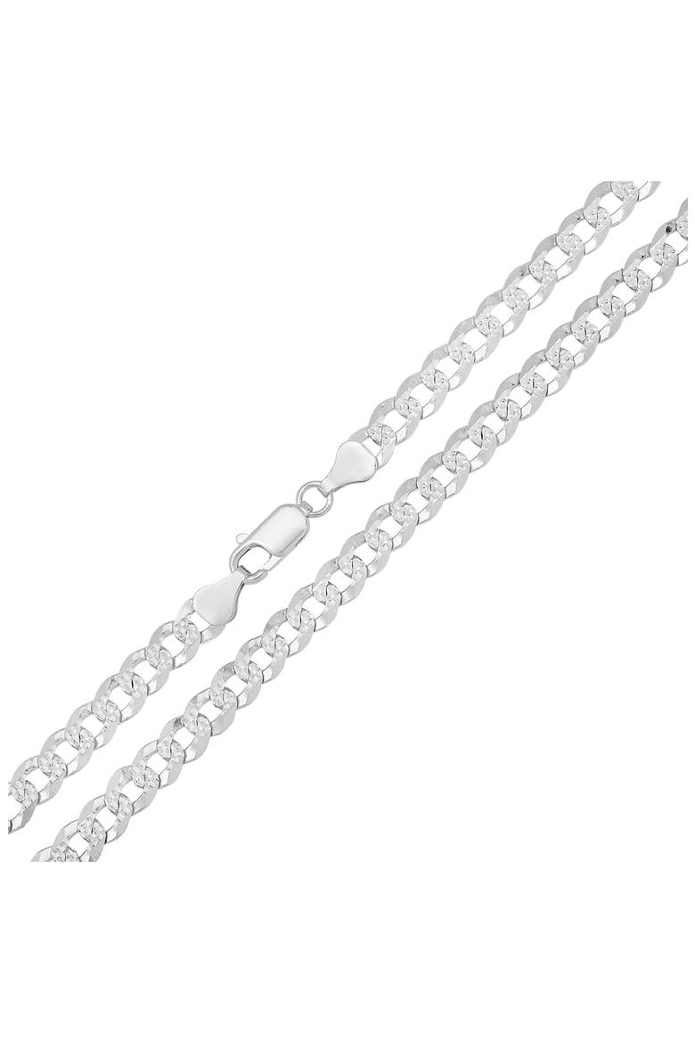 Diamond Cut Cuban Necklace, Alternate, color, SILVER