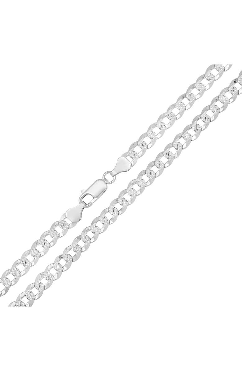 Queen Jewels Diamond Cut Cuban Necklace, Alternate, color, Silver
