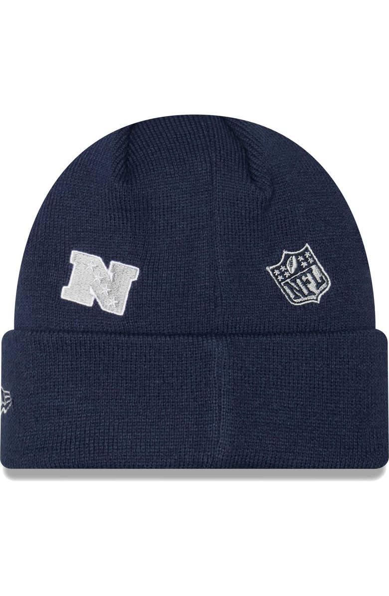 New Era Men's New Era Navy Dallas Cowboys Identity Cuffed Knit Hat, Alternate, color,