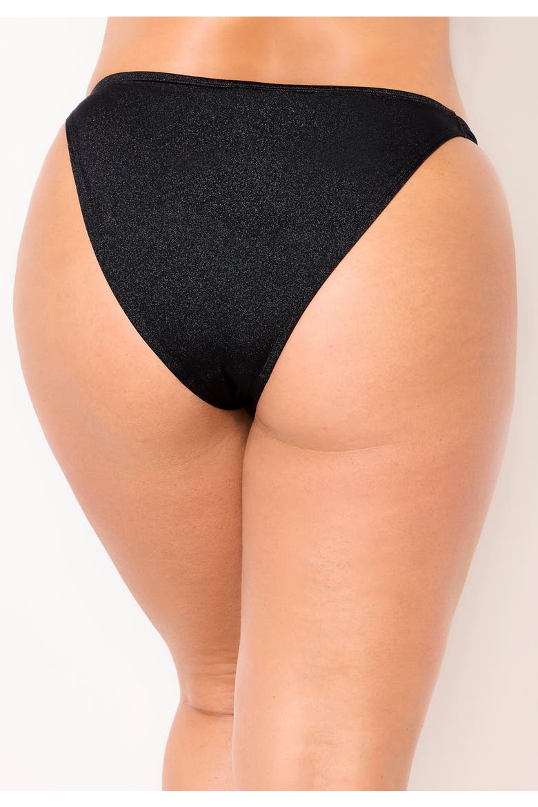 Shimmer Scrunch Swim Brief, Alternate, color, Black Shimmer