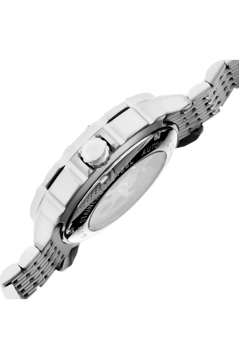 Conrad Skeleton Bracelet Watch, Alternate, color, Silver