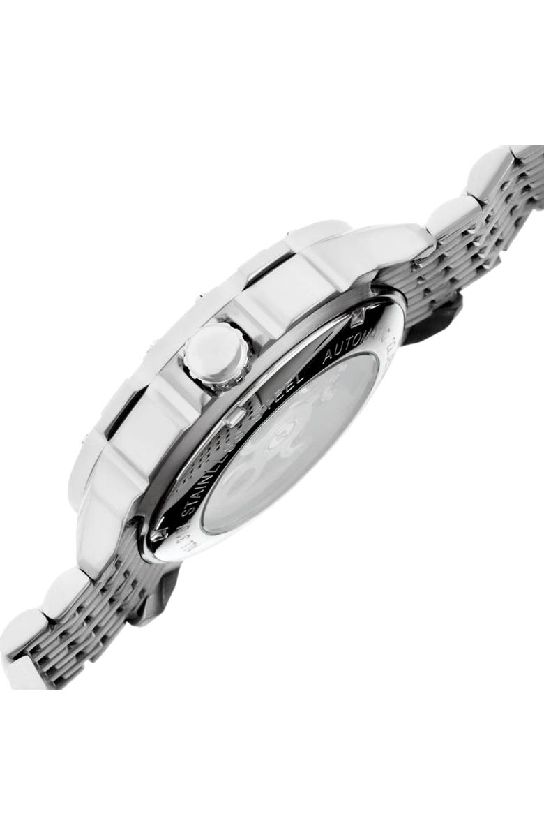 Heritor Automatic Conrad Skeleton Bracelet Watch, Alternate, color, Silver