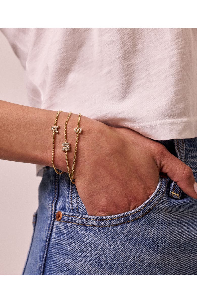 Electric Picks Initial Bracelet, Alternate, color, Gold - T