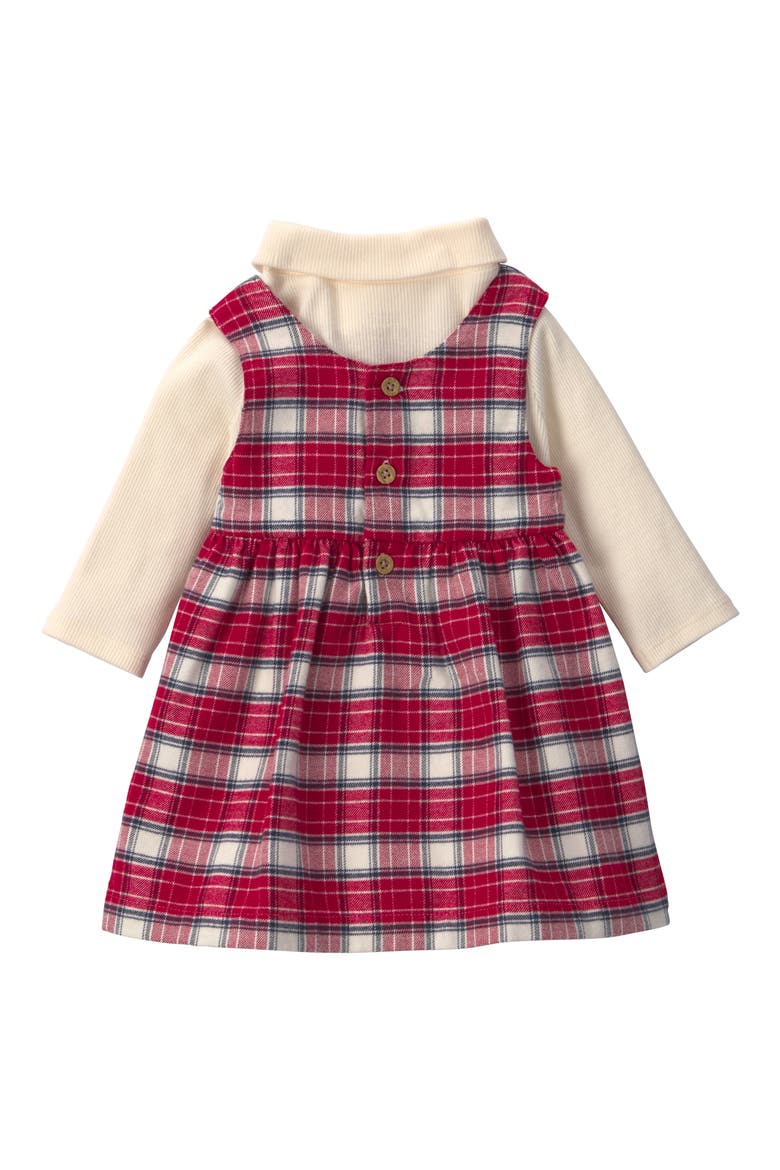 Kids' Plaid Jumper & Turtleneck Bodysuit Set, Alternate, color, RED PLAID