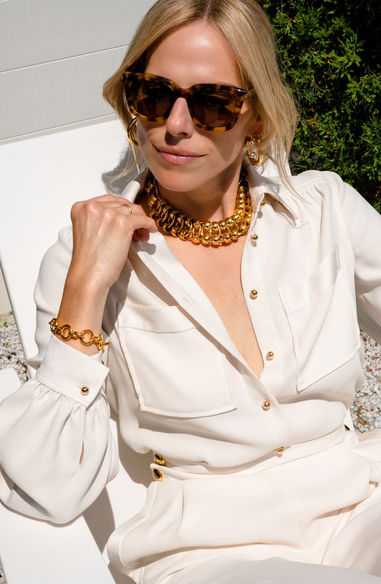 CHRISTINA CARUSO Link Necklace, Alternate, color, 14K Gold