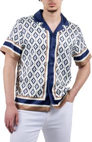 XRAY Diamond Print Camp Shirt