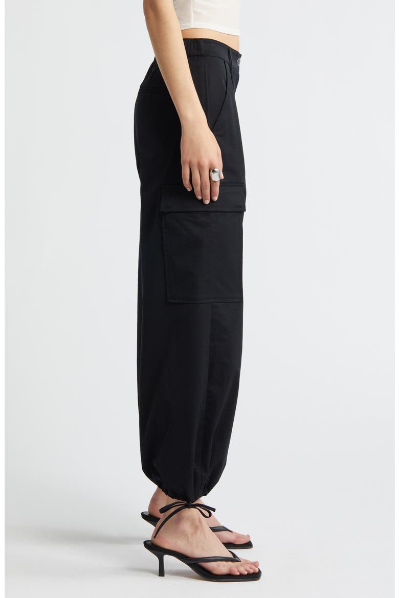 Twill Cargo Pants, Alternate, color, BLACK