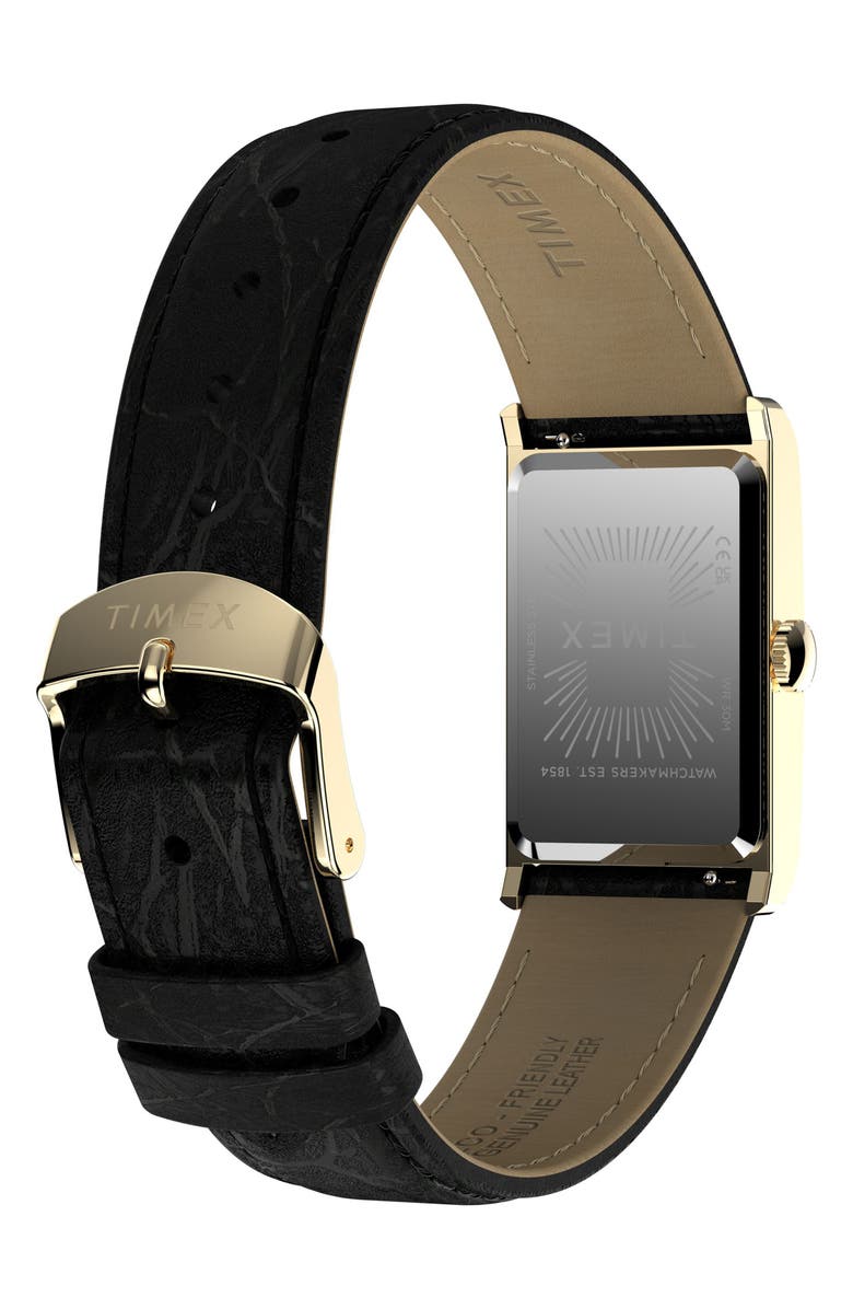 Timex<sup>®</sup> Timex 1976 Lexington Reissue 21mm Leather Strap Watch, Alternate, color, Gold-Tone