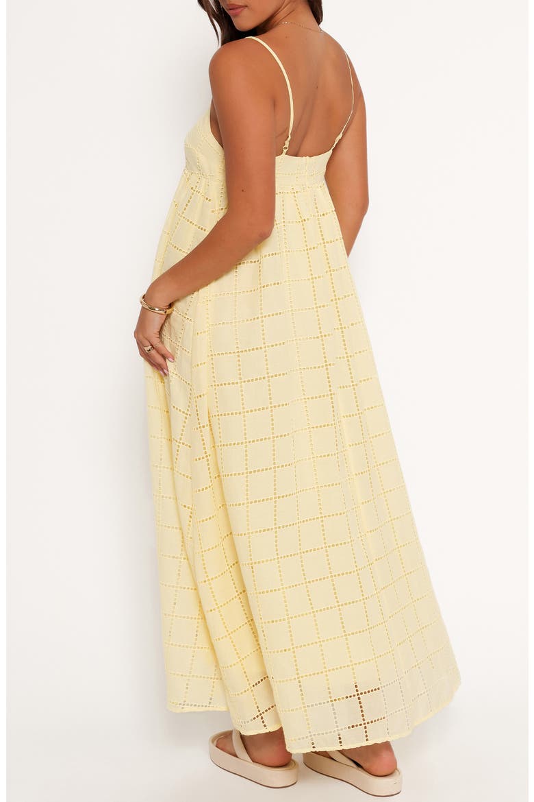 Aliyah Cotton Eyelet Maxi Dress, Alternate, color, BUTTER YELLOW