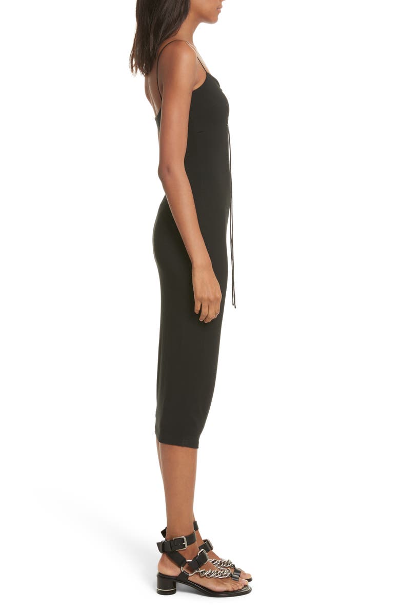 alexanderwang.t T by Alexander Wang Cutout Stretch Jersey Midi Dress, Alternate, color, 