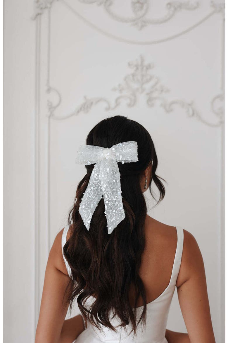 Anna Sparkle Bow, Alternate, color, White
