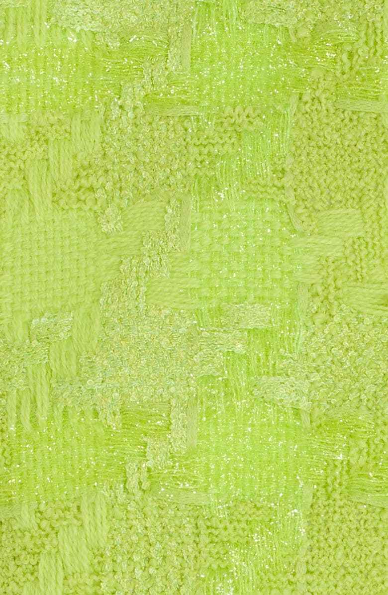 Versace Macrocheck Metallic Tweed Crop Jacket, Alternate, color, 