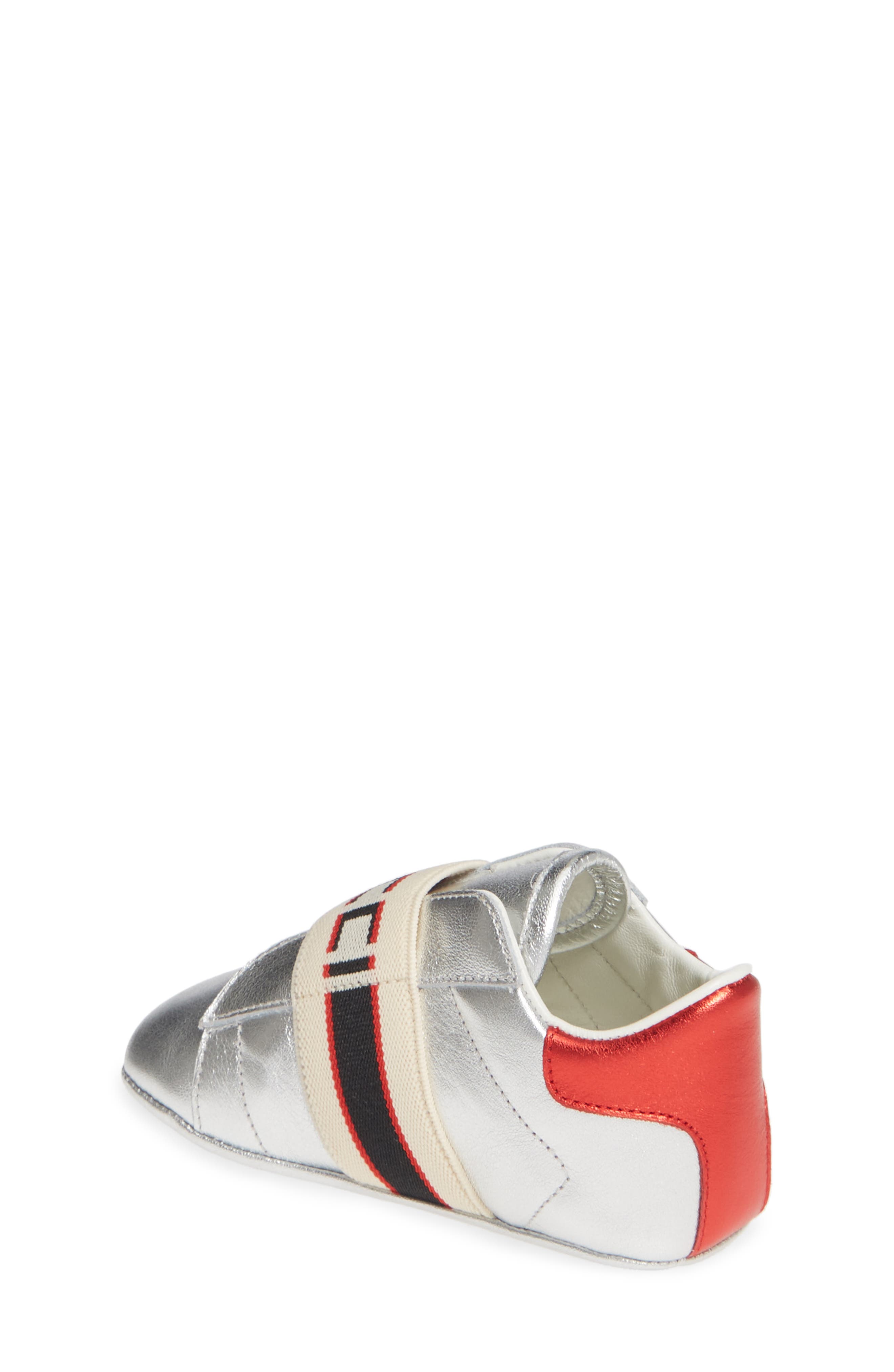 Gucci New Ace Logo Strap Sneaker, Alternate, color, 