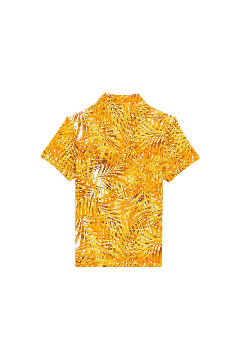 Men's Palm Leaves Printed Terry Polo, Alternate, color, MANGUE