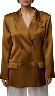 JLUXLABEL Lara Oversize Satin Blazer