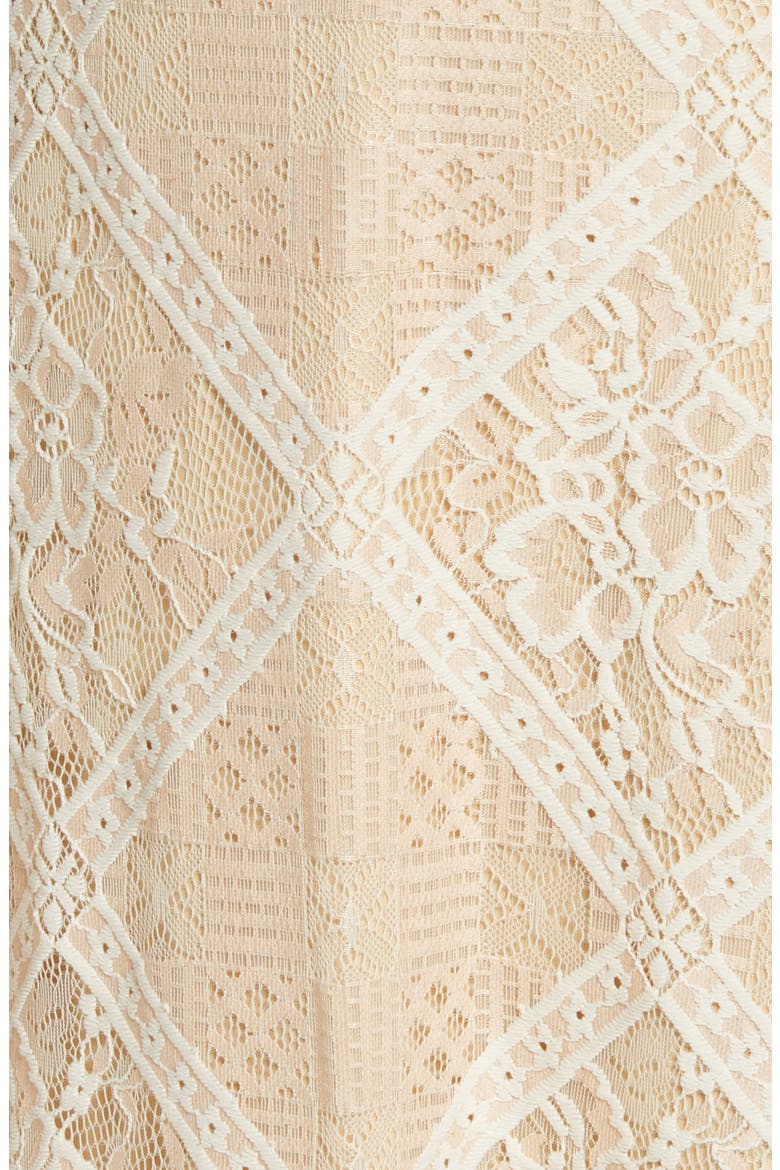 Short Sleeve Knit Lace Dress, Alternate, color, DIAMOND SAND