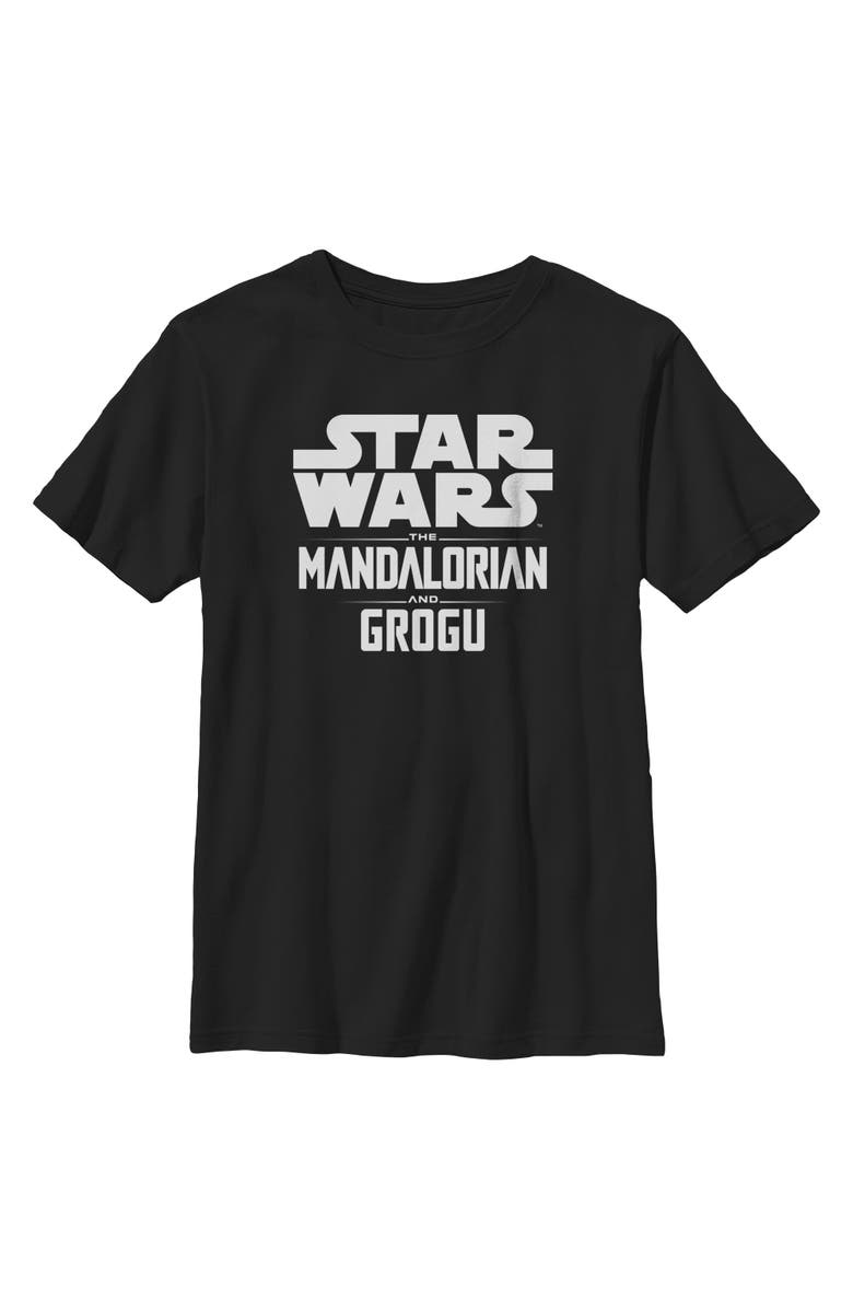 Star Wars: The Mandalorian and Grogu Boy's Star Wars The Mandalorian and Grogu Official Bold Logo  Graphic T-Shirt, Main, color, Black