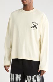 PURPLE BRAND Crop Wide Long Sleeve Graphic T-Shirt