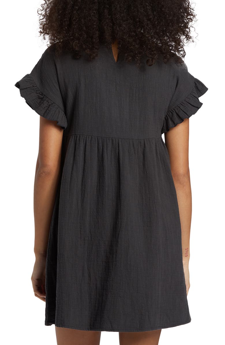 Billabong So Breezy Cotton Babydoll Minidress, Alternate, color, 
