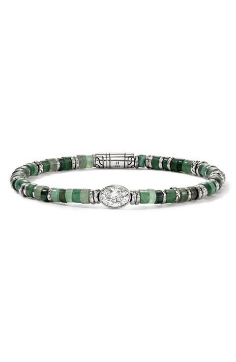 JH Lovestruck Heishi Bracelet in Sterling Silver with Lab-Grown Diamonds