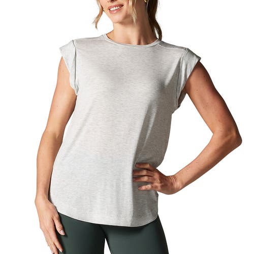 Tavi Cap Sleeve Muscle Tee In White