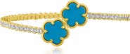 CZ by Kenneth Jay Lane Cubic Zirconia & Semiprecious Stone Bypass Bracelet