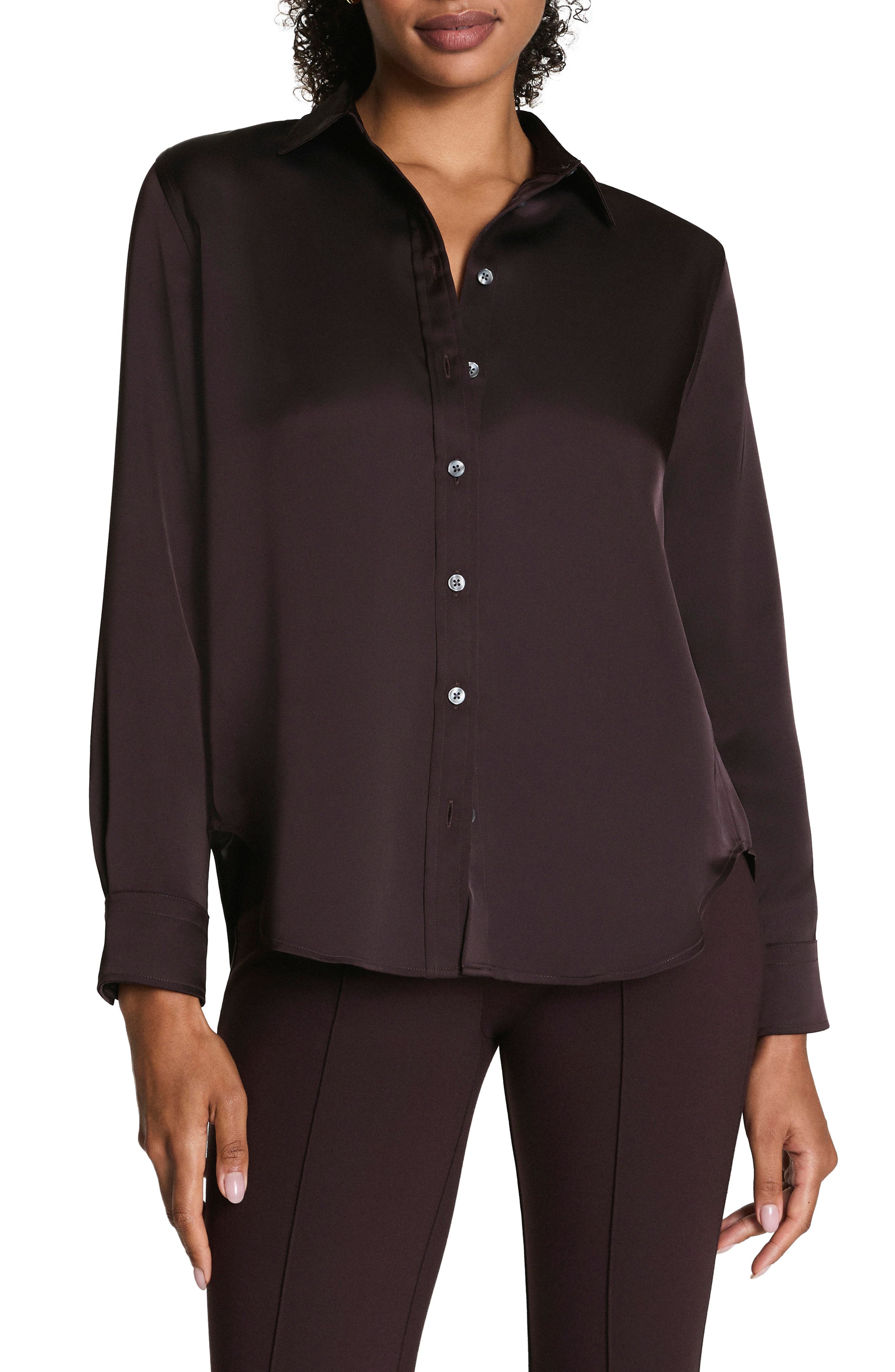 SPANX® Better Than Silk Button-Down Shirt