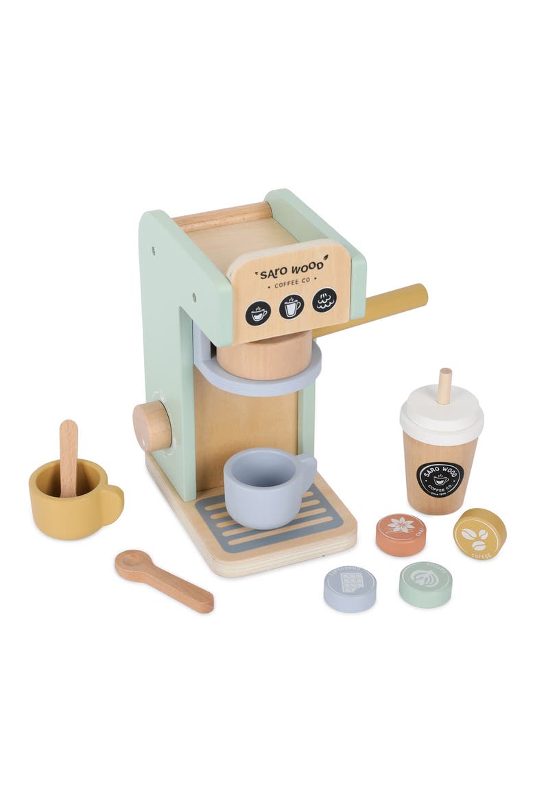 Wooden Coffee Maker Playset, Main, color, MULTI