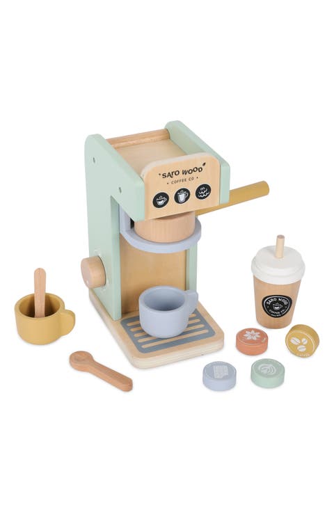 Wooden Coffee Maker Playset