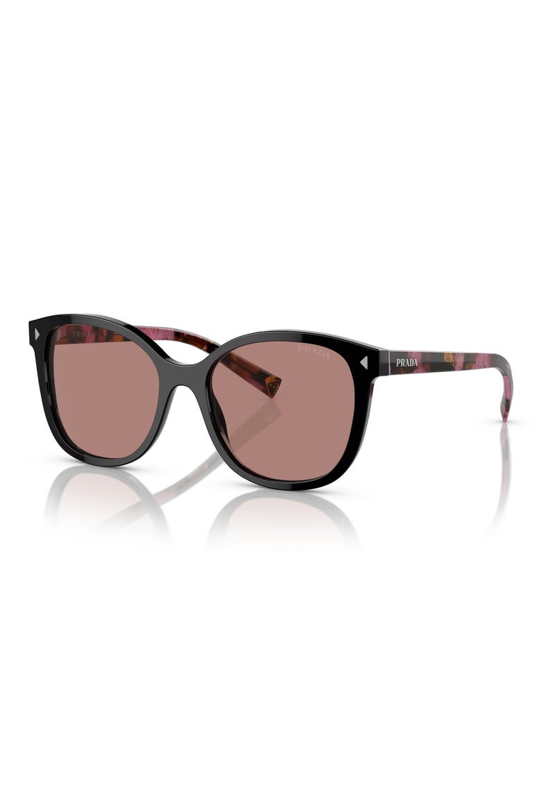 53mm Square Sunglasses, Alternate, color, LITE BROWN