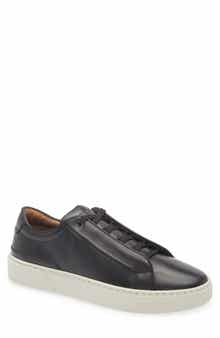 BOSS Gary Textured Leather Low Top Sneaker