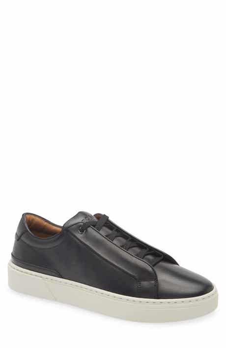 BOSS Gary Textured Leather Low Top Sneaker